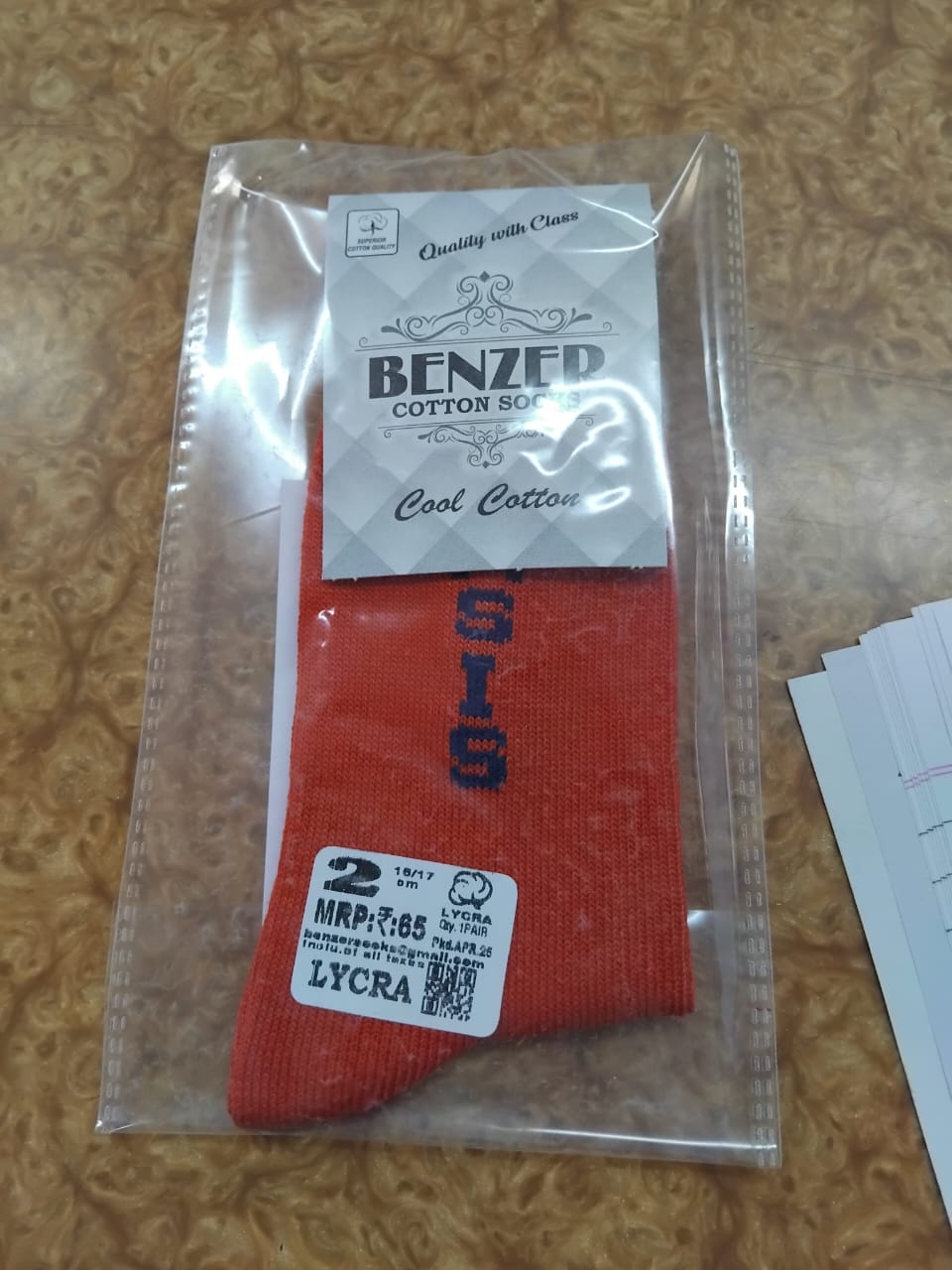 8 231 RED SOCKS PLAIN NAME- A.S.I.S 