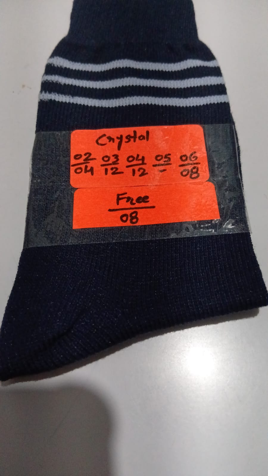 NAVY SOCKS  3 LIGHT SKY PATTI