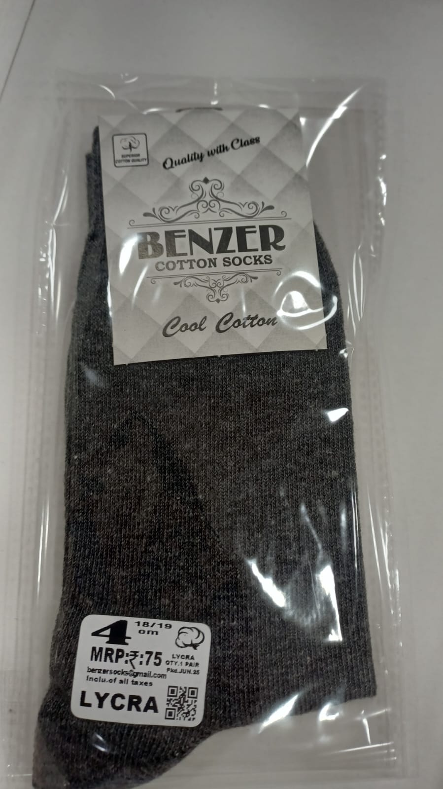 8 201 D.MELANGE GREY PLAIN LYCRA 