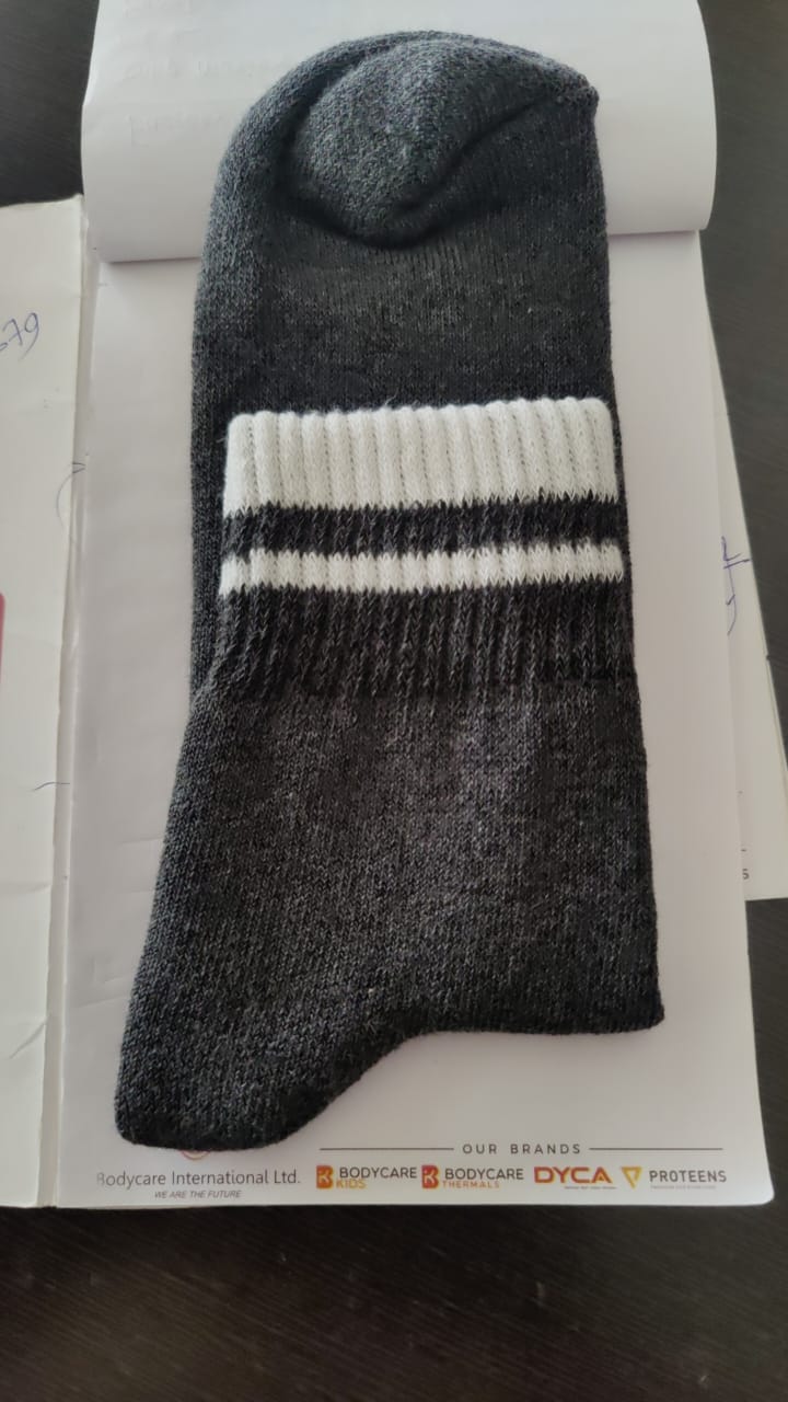 8 516 MI.GREY SOCKS OFF WHITE PATTI IN ELASTIC HALF TERRY ANKLE