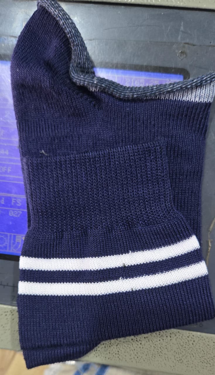 NAVY SOKS 2 WHITE PATTI ANKLE P.V
