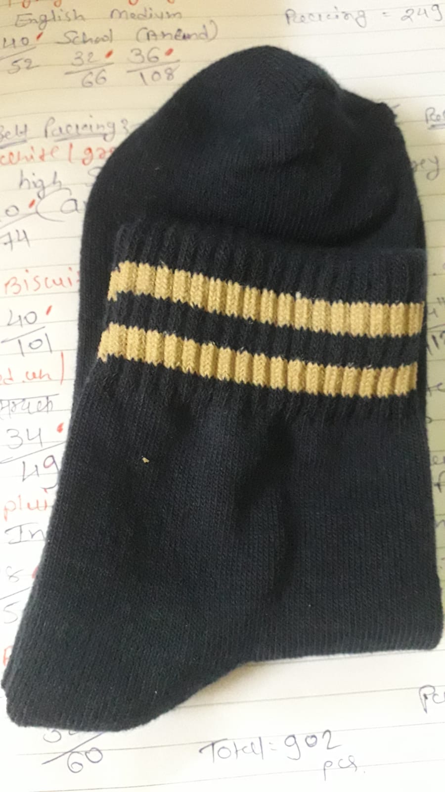 1 516 NAVY SOCKS 2 BISCUIT PATTI IN ELASTIC HALF TERRY ANKLE 