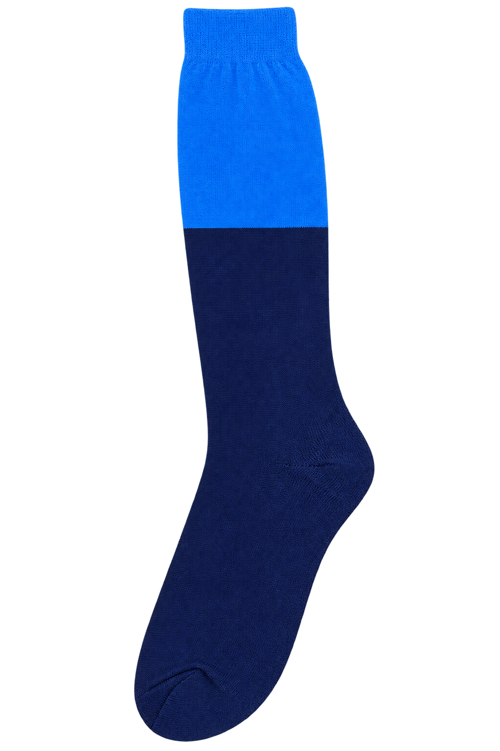 SKY and Navy Two-Tone Uniform Socks