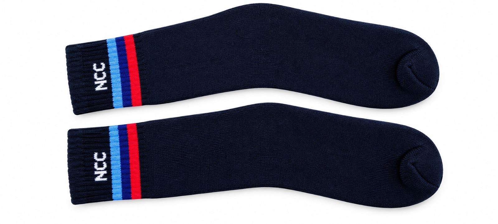 Black Socks SKY/Royal Blue/Red Terry Patti Name- NCC